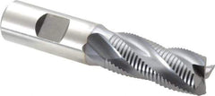 Niagara Cutter - 3/4" Diam, Fine Pitch, 1-5/8" LOC, 4 Flute Cobalt Roughing Square End Mill - TiCN Finish, 3-7/8" OAL, 3/4" Shank Diam, Single End, Centercutting, 30° Helix - Eagle Tool & Supply