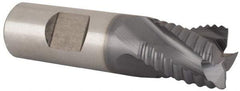 Niagara Cutter - 3/4" Diam, Fine Pitch, 3/4" LOC, 4 Flute Cobalt Roughing Square End Mill - TiCN Finish, 3" OAL, 3/4" Shank Diam, Single End, Centercutting, 30° Helix - Eagle Tool & Supply