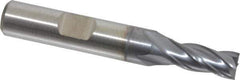 Niagara Cutter - 9/32", 5/8" LOC, 3/8" Shank Diam, 2-7/16" OAL, 4 Flute, Cobalt Square End Mill - Single End, TiCN Finish, Spiral Flute, 30° Helix, Centercutting, Right Hand Cut, Right Hand Flute, Series SPC408 - Eagle Tool & Supply