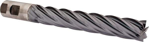 Niagara Cutter - 1", 6" LOC, 1" Shank Diam, 8-1/2" OAL, 6 Flute, Cobalt Square End Mill - Single End, TiCN Finish, Spiral Flute, 30° Helix, Centercutting, Right Hand Cut, Right Hand Flute, Series SPC408 - Eagle Tool & Supply