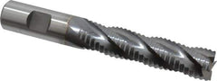 Niagara Cutter - 3/4" Diam, Coarse Pitch, 3" LOC, 4 Flute Cobalt Roughing Square End Mill - TiCN Finish, 5-1/4" OAL, 3/4" Shank Diam, Single End, Centercutting, 30° Helix - Eagle Tool & Supply