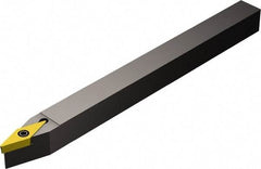 Sandvik Coromant - SVVB, Neutral Cut, 17.50° Lead Angle, 12mm Shank Height x 12mm Shank Width, Neutral Rake Indexable Turning Toolholder - 125mm OAL, VBMT 11 03 04 Insert Compatibility, Series CoroTurn 107 - Eagle Tool & Supply