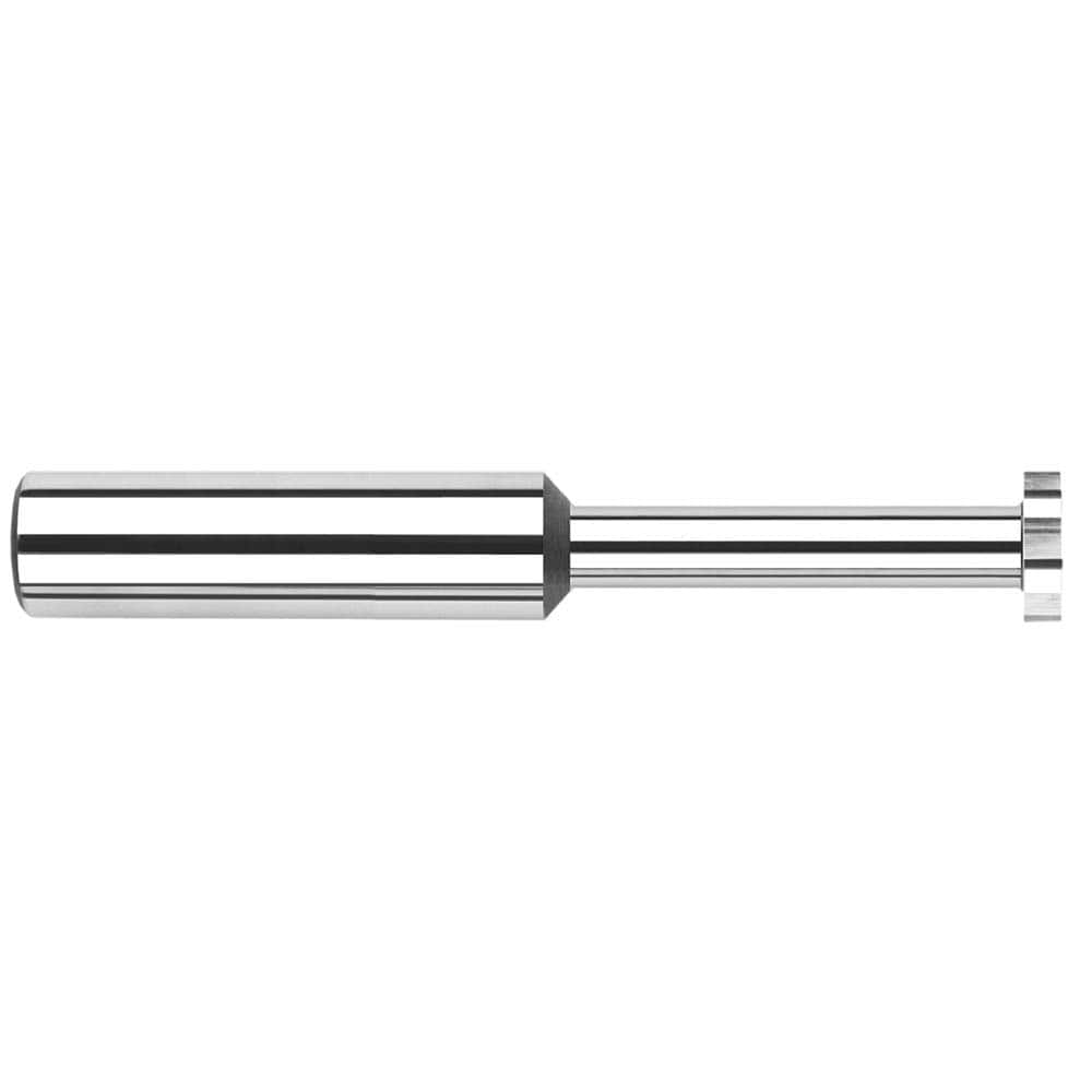 Harvey Tool - 3/8" Cut Diam, 0.04" Cut Width, 3/8" Shank, Straight-Tooth Woodruff Keyseat Cutter - Exact Industrial Supply