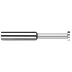 Harvey Tool - 3/32" Cut Diam, 0.5mm Cut Width, 1/8" Shank, Straight-Tooth Woodruff Keyseat Cutter - Exact Industrial Supply