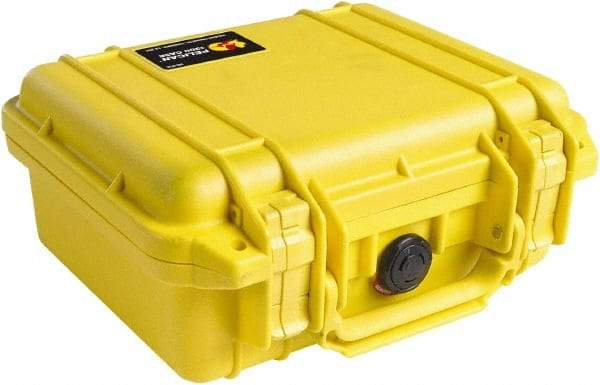 Pelican Products, Inc. - 9-11/16" Wide x 4-7/8" High, Clamshell Hard Case - Yellow, Polyethylene - Eagle Tool & Supply