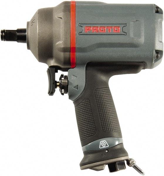 Proto - 1/2" Drive, 7,225 RPM, 1,260 Ft/Lb Torque Impact Wrench - Pistol Grip Handle, 1,160 IPM, 7.1 CFM, 90 psi, 1/4" NPT Inlet - Eagle Tool & Supply