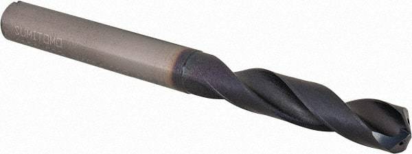 Sumitomo - 9.8mm 135° Solid Carbide Screw Machine Drill Bit - TiAlCr/TiSi Finish, 50mm Flute Length, 106mm OAL, Through Coolant - Eagle Tool & Supply