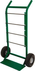 Greenlee - 200 Lb Capacity 48" OAH Hand Truck - Steel Handle, Steel, Solid Rubber Tread with Solid Plastic Hub Wheels - Eagle Tool & Supply