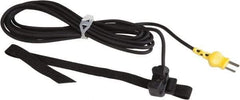 Cooper - -25 to 300°F, K Pipe Strap, Thermocouple Probe - 10 Ft. Cable Length, Mini Connector, 2 Sec Response Time - Eagle Tool & Supply