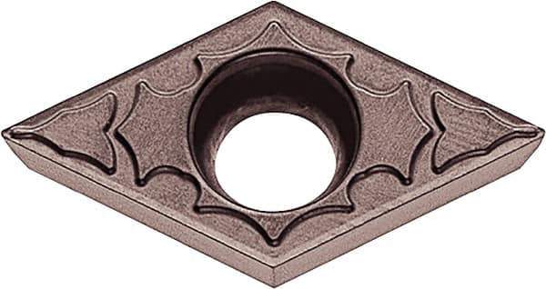 Kyocera - DCGT21.50.2 CF Grade PR1225 Carbide Turning Insert - Megacoat Finish, 55° Diamond, 1/4" Inscr Circle, 3/32" Thick, 0.004" Corner Radius - Eagle Tool & Supply