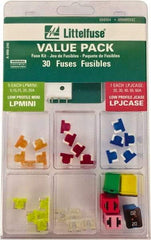 Littelfuse - Fuse Service Kits Compatible Fuse Class: ATO Includes: 5 each Low Profile Mini and 1 each Low Profile JCase of 5, 10, 15, 20, 25, 30, 40, 50, and 60 amps - Eagle Tool & Supply