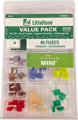 Littelfuse - Fuse Service Kits Compatible Fuse Class: ATO Includes: 5 each of 3, 5, 7.5, 10, 15, 20, 25, 30 amp mini fuses and one tester/puller - Eagle Tool & Supply