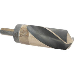 Made in USA - 1-5/16" High Speed Steel, 118° Point, Round with Flats Shank Maintenance Drill Bit - Eagle Tool & Supply
