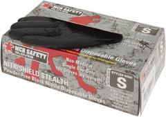 MCR Safety - Pack of (100) Size S, 3 mil, Powder Free Nitrile Disposable Gloves - Eagle Tool & Supply