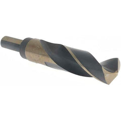 Made in USA - 27/32" High Speed Steel, 135° Point, Round with Flats Shank Maintenance Drill Bit - Eagle Tool & Supply