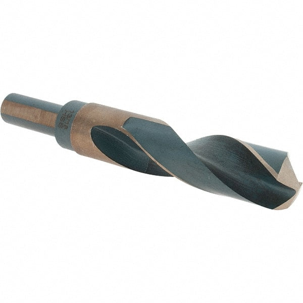 Made in USA - 13/16" High Speed Steel, 135° Point, Round with Flats Shank Maintenance Drill Bit - Eagle Tool & Supply