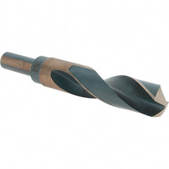 Made in USA - 13/16" High Speed Steel, 135° Point, Round with Flats Shank Maintenance Drill Bit - Eagle Tool & Supply