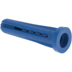 Value Collection - #8 to #10 Screw, 3/16" Diam, 7/8" Long, Plug Drywall & Hollow Wall Anchor - Plastic, Use with Concrete/Masonry, Drywall & Wallboard - Eagle Tool & Supply