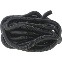 Value Collection - 0.95" ID, Black/Gray Nylon Corrugated Cable Sleeve - 50' Coil Length, -40 to 300°F - Eagle Tool & Supply