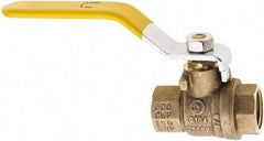 Value Collection - 3/8" Pipe, Brass Full Port Ball Valve - 2 Piece, NPT Ends, Lever Handle, 600 WOG, 150 WSP - Eagle Tool & Supply