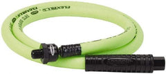 Legacy - 3/8" ID x 0.61" OD 4' Long Lead-In Whip Hose - FNPT x MNPT Ball Swivel Ends, 300 Working psi, 140°, 1/4" Fitting, Green - Eagle Tool & Supply