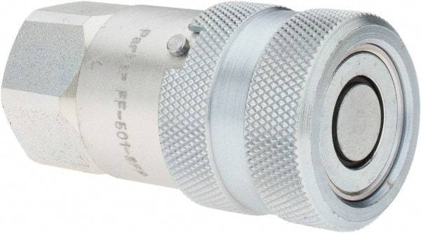 Parker - 1/2 NPSF Steel Hydraulic Hose Coupler - -8 Hose Size, 1/2" Hose Diam - Eagle Tool & Supply