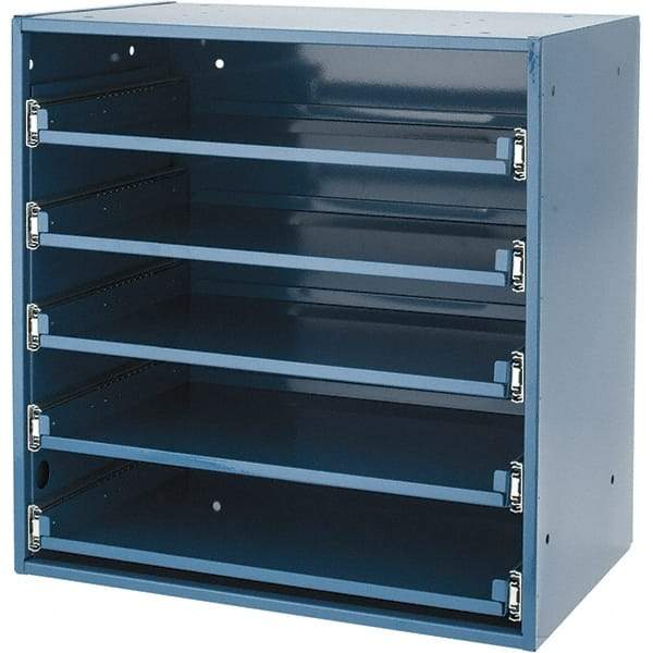 Durham - 5 Drawer, Small Parts Slide Rack Cabinet - 12-1/2" Deep x 20-1/2" Wide x 21" High - Eagle Tool & Supply