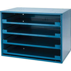 Value Collection - 4 Drawer, Small Parts Slide Rack Cabinet - 12-1/2" Deep x 20-1/2" Wide x 14-5/8" High - Eagle Tool & Supply