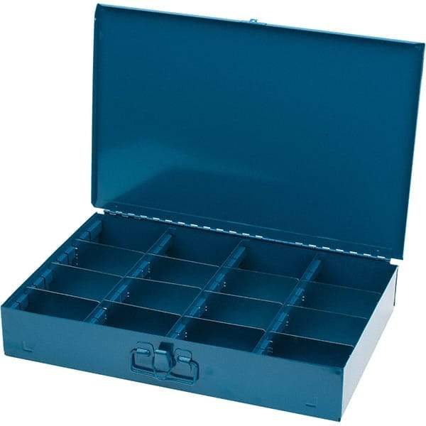 Value Collection - Small Parts Storage Box - Steel Frame, Adjustable Compartments - Eagle Tool & Supply