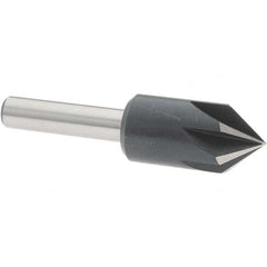 Value Collection - 1/2" Head Diam, 1/4" Shank Diam, 6 Flute 82° High Speed Steel Countersink - Eagle Tool & Supply