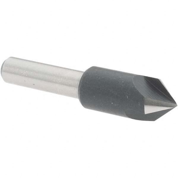 Value Collection - 3/8" Head Diam, 1/4" Shank Diam, 3 Flute 82° High Speed Steel Countersink - Eagle Tool & Supply