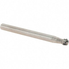 Value Collection - 1/8" Cut Diam, 1/8" Shank Diam, Ball Head Burr - Carbide, 3/32" LOC, 1-1/2" OAL - Eagle Tool & Supply