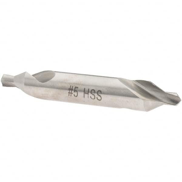 Value Collection - #5 Plain Cut 60° Incl Angle High Speed Steel Combo Drill & Countersink - Eagle Tool & Supply