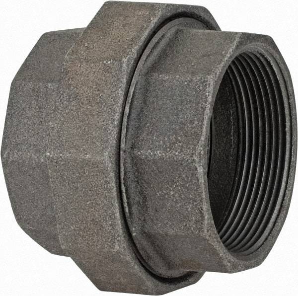 Value Collection - Class 150, 3" Black Pipe Union - Threaded, Malleable Iron - Eagle Tool & Supply