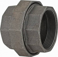 Value Collection - Class 150, 3" Black Pipe Union - Threaded, Malleable Iron - Eagle Tool & Supply