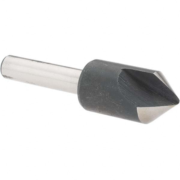 Value Collection - 1/2" Head Diam, 1/4" Shank Diam, 1 Flute 82° High Speed Steel Countersink - Eagle Tool & Supply