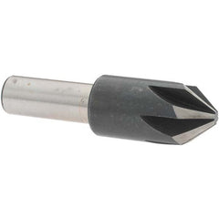 Value Collection - 3/4" Head Diam, 1/2" Shank Diam, 6 Flute 82° High Speed Steel Countersink - Eagle Tool & Supply