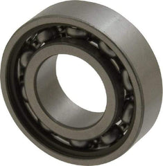 SKF - 17mm Bore Diam, 35mm OD, Open Deep Groove Radial Ball Bearing - 10mm Wide, 1 Row, Round Bore, 3,250 Nm Static Capacity, 6,370 Nm Dynamic Capacity - Eagle Tool & Supply