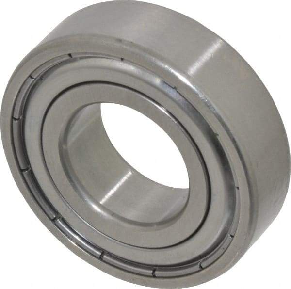 SKF - 20mm Bore Diam, 42mm OD, Double Shield Deep Groove Radial Ball Bearing - 12mm Wide, 1 Row, Round Bore, 5,000 Nm Static Capacity, 9,950 Nm Dynamic Capacity - Eagle Tool &amp; Supply