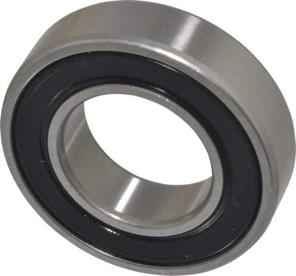 SKF - 25mm Bore Diam, 47mm OD, Double Seal Deep Groove Radial Ball Bearing - 12mm Wide, 1 Row, Round Bore, 6,550 Nm Static Capacity, 11,900 Nm Dynamic Capacity - Eagle Tool & Supply