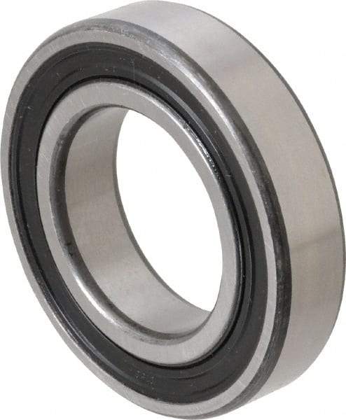 SKF - 35mm Bore Diam, 62mm OD, Double Seal Deep Groove Radial Ball Bearing - 14mm Wide, 1 Row, Round Bore, 10,200 Nm Static Capacity, 16,800 Nm Dynamic Capacity - Eagle Tool & Supply