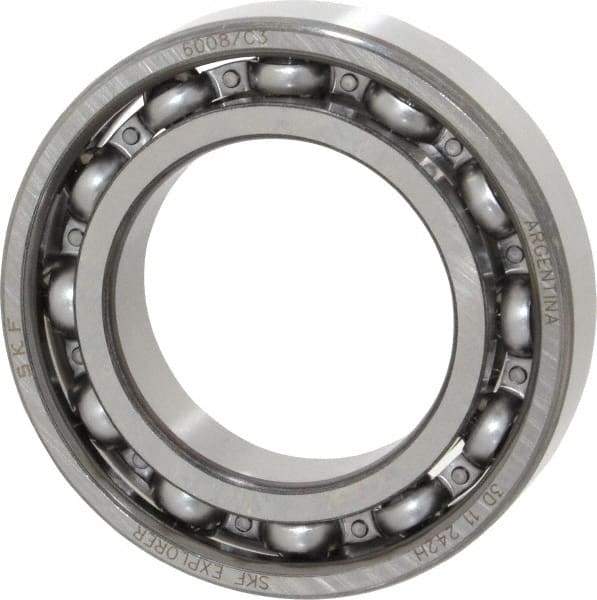 SKF - 40mm Bore Diam, 68mm OD, Open Deep Groove Radial Ball Bearing - 15mm Wide, 1 Row, Round Bore, 11,600 Nm Static Capacity, 17,800 Nm Dynamic Capacity - Eagle Tool & Supply