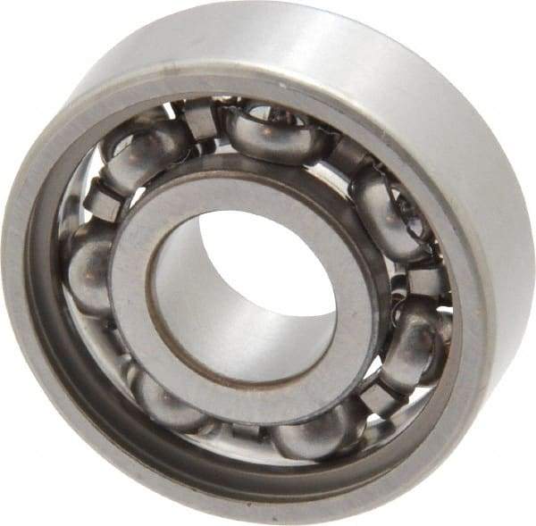SKF - 8mm Bore Diam, 22mm OD, Open Deep Groove Radial Ball Bearing - 7mm Wide, 1 Row, Round Bore, 1,370 Nm Static Capacity, 3,450 Nm Dynamic Capacity - Eagle Tool & Supply