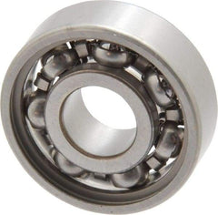 SKF - 8mm Bore Diam, 22mm OD, Open Deep Groove Radial Ball Bearing - 7mm Wide, 1 Row, Round Bore, 1,370 Nm Static Capacity, 3,450 Nm Dynamic Capacity - Eagle Tool & Supply