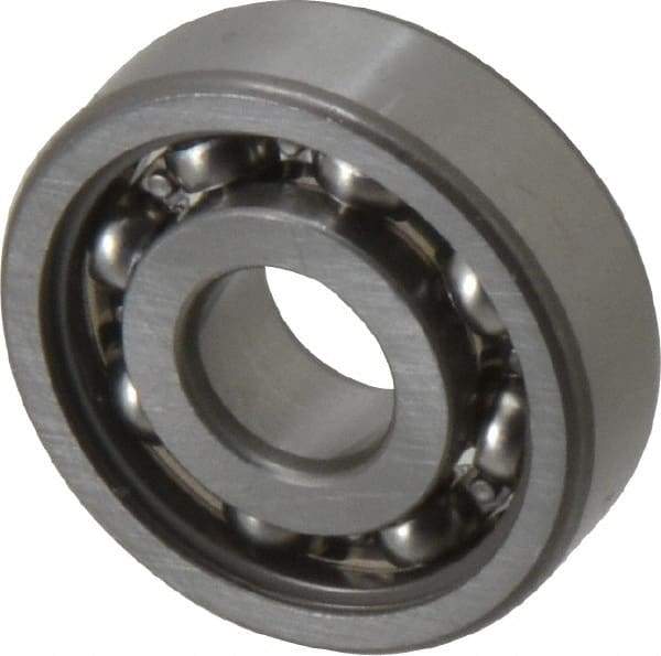 SKF - 10mm Bore Diam, 30mm OD, Open Deep Groove Radial Ball Bearing - 9mm Wide, 1 Row, Round Bore, 2,360 Nm Static Capacity, 5,400 Nm Dynamic Capacity - Eagle Tool & Supply