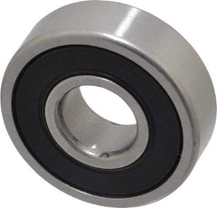 SKF - 12mm Bore Diam, 32mm OD, Double Seal Deep Groove Radial Ball Bearing - 10mm Wide, 1 Row, Round Bore, 3,100 Nm Static Capacity, 7,280 Nm Dynamic Capacity - Eagle Tool & Supply