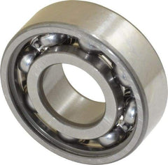 SKF - 15mm Bore Diam, 35mm OD, Open Deep Groove Radial Ball Bearing - 11mm Wide, 1 Row, Round Bore, 3,750 Nm Static Capacity, 8,060 Nm Dynamic Capacity - Eagle Tool & Supply
