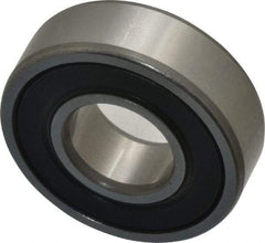 SKF - 15mm Bore Diam, 35mm OD, Double Seal Deep Groove Radial Ball Bearing - 11mm Wide, 1 Row, Round Bore, 3,750 Nm Static Capacity, 8,060 Nm Dynamic Capacity - Eagle Tool & Supply