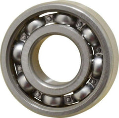 SKF - 20mm Bore Diam, 47mm OD, Open Deep Groove Radial Ball Bearing - 14mm Wide, 1 Row, Round Bore, 6,550 Nm Static Capacity, 13,500 Nm Dynamic Capacity - Eagle Tool & Supply