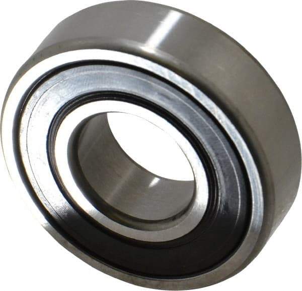 SKF - 20mm Bore Diam, 47mm OD, Double Seal Deep Groove Radial Ball Bearing - 14mm Wide, 1 Row, Round Bore, 6,550 Nm Static Capacity, 13,500 Nm Dynamic Capacity - Eagle Tool & Supply
